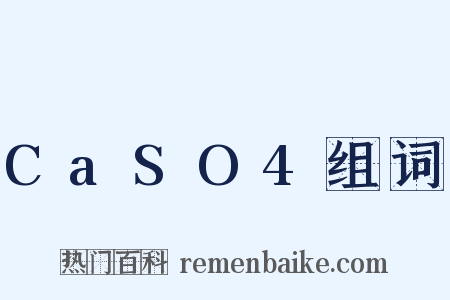 CaSO4组词是什么意思的图片